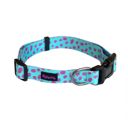 Pawsome - Tiffany Polka Splash Blue Dog Collar